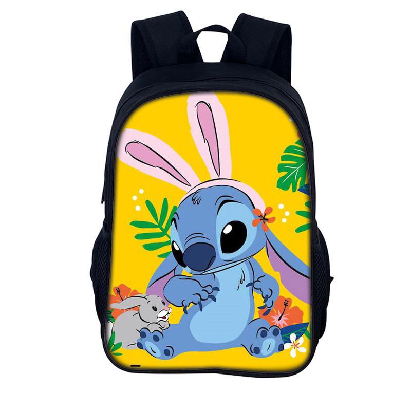 Stitch Kids Backpack With Polyester Material For Daily Use And Storage
