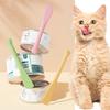 Multipurpose Pet Can Opener with Long Handle Cats Food Scrapers Tool For Deep Jars And Mess Without Feeding