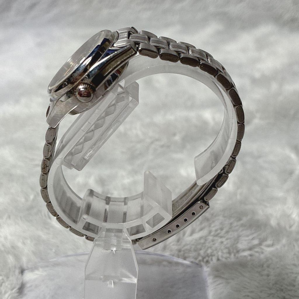 Used ORIENT Orient Three Star Crystal 21 Stone Automatic Winding Brown Dial Day Date Ladies Working Item