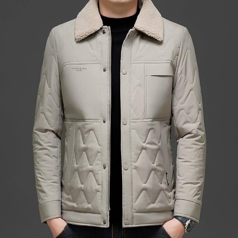 Men's Cotton Jacket with Removable Collar