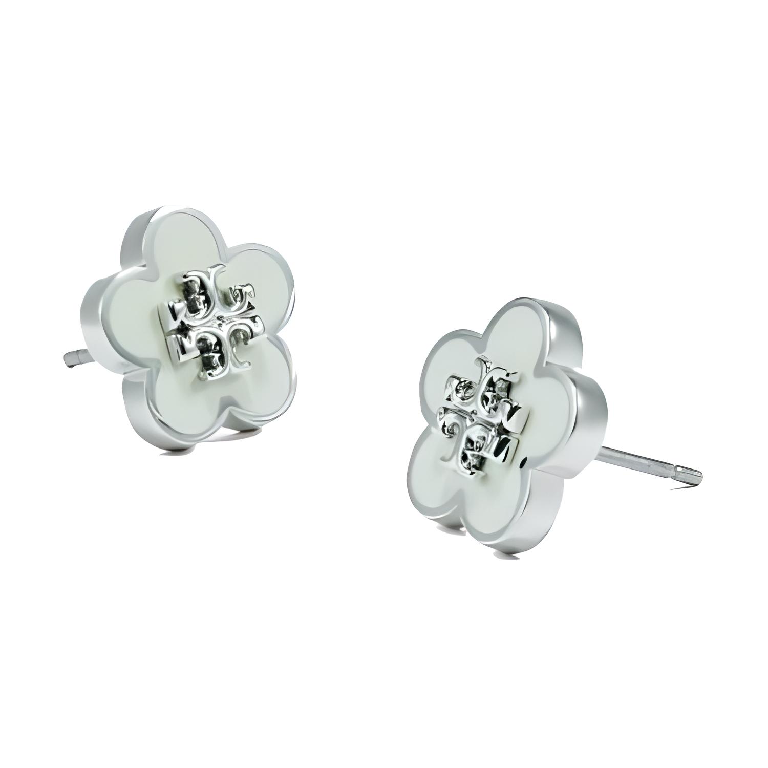 Tory Burch Solid Design Brass Earrings Women earrings Green 147151301 F,Green