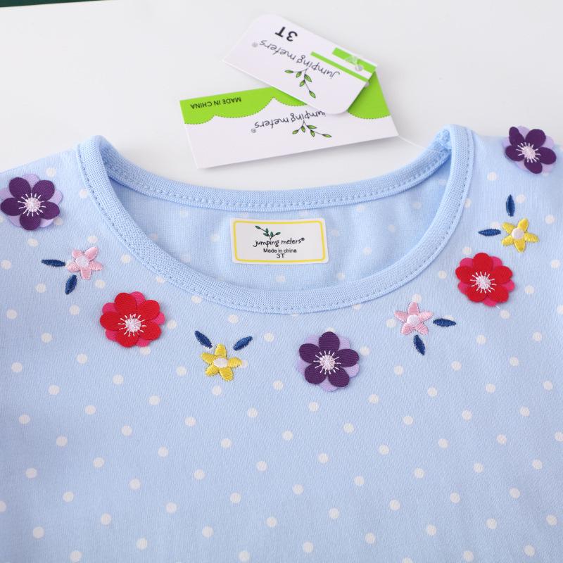 European Style Girls' Polka Dot Princess Dress - Autumn Embroidered Long Sleeve Skirt