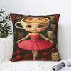 Balerina Capuchină Thug Thug Thug Husa de Pernă Sahur Merch Husa Moale pentru Pernă Huse de Pernă Decor Scaun Pătrat Multi-Dimensiune