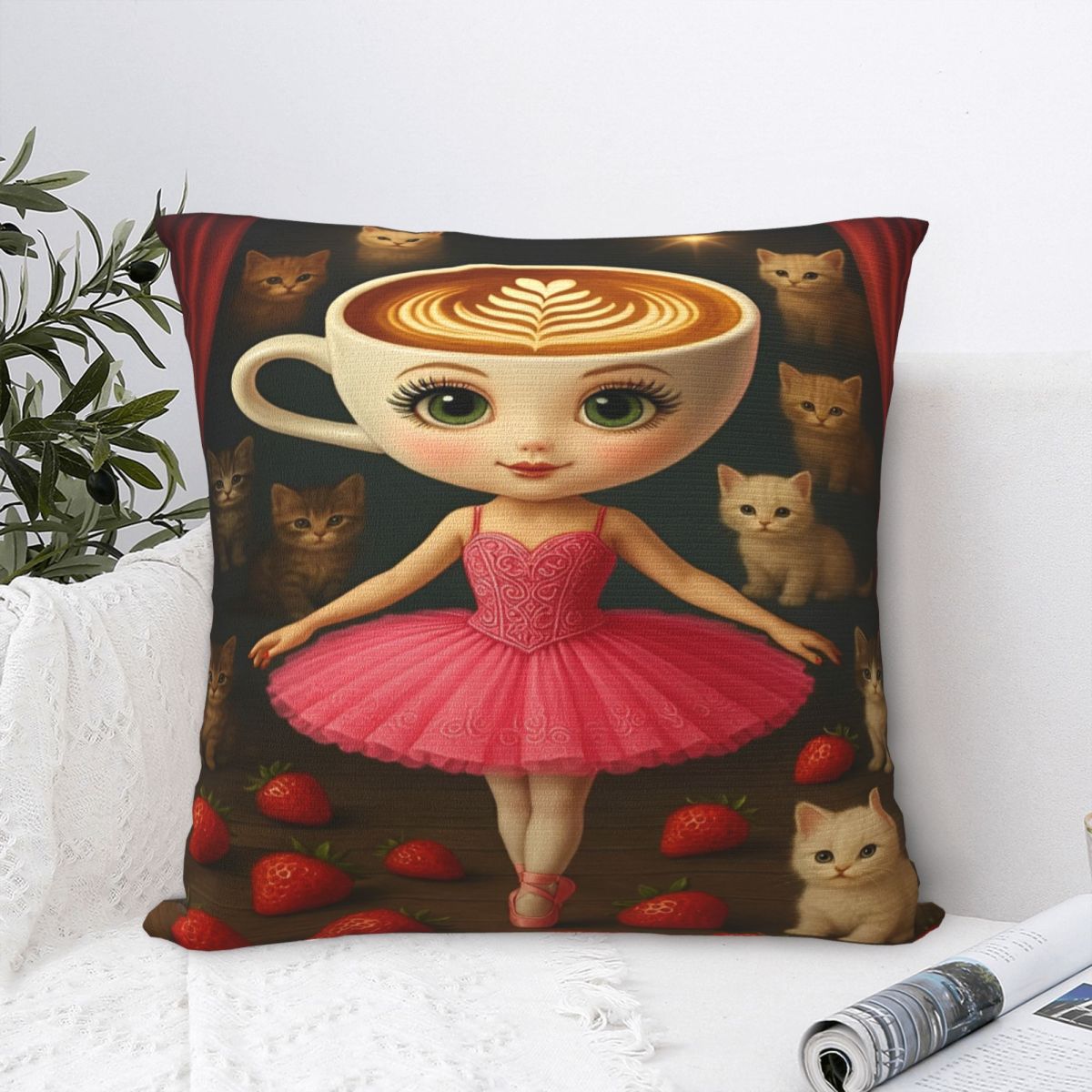 Balerina Capuchina Thug Thug Thug Federa Sahur Merch Copricuscino Morbido Federe Decorazione Sedile Quadrato Multitaglia