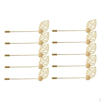 10pcs Sold Glue On Flower Brooch Pin DIY