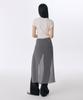 Musinsa Standard Woman Women'S Sheer Crinkle Layered Wrap Skirt_Long [Gray]