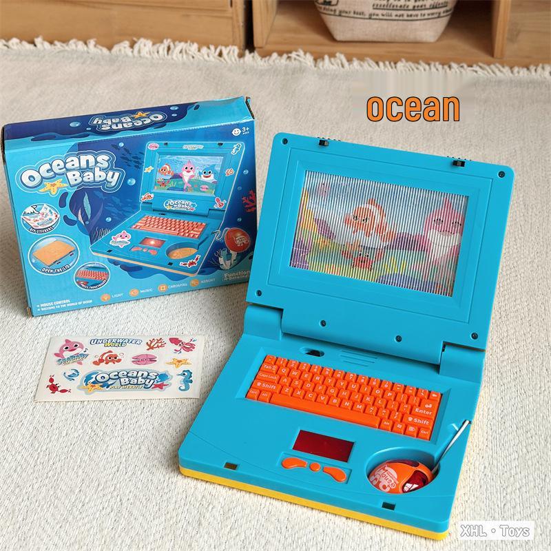 Cross-border Kids' Light-Up Music Notebook: Educational English Version Toy