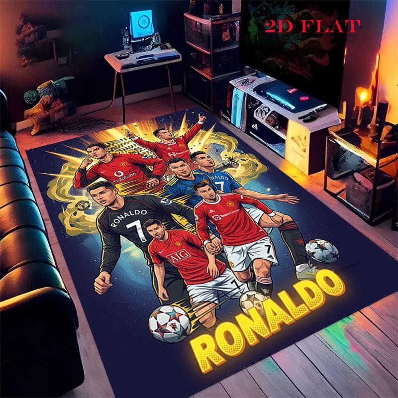 Tappeto CR7 per Soggiorno Camera da Letto Casa Decorazione Divano, Tappetino Antiscivolo per Giochi Bambini