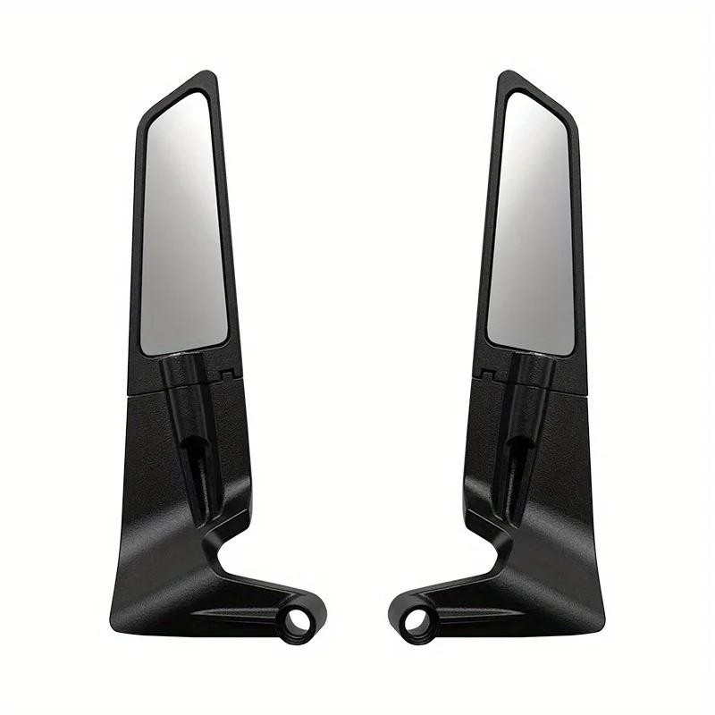 1 Pair Universal Fit for KTM Motorcycle Rearview Mirrors, Foldable Design, Flat Lens Side Mirrors for Street And Track Use