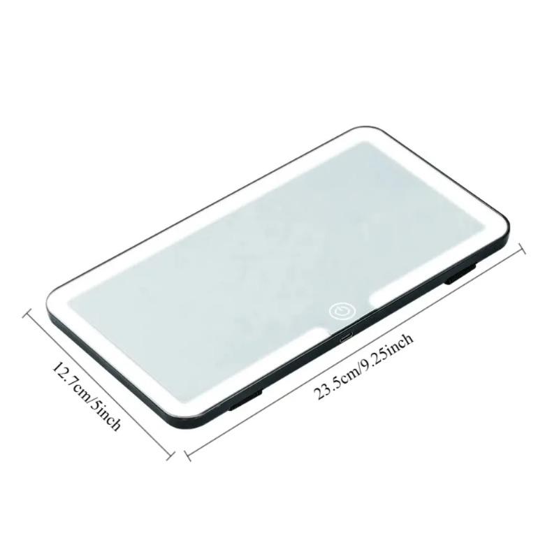 Vanity Mirror Car Interior Mirrors Sun Visor Plate LED HD Makeup Mirror for Girls Women Rechargeable Fill Light Universal Thin Interior Mirrors6