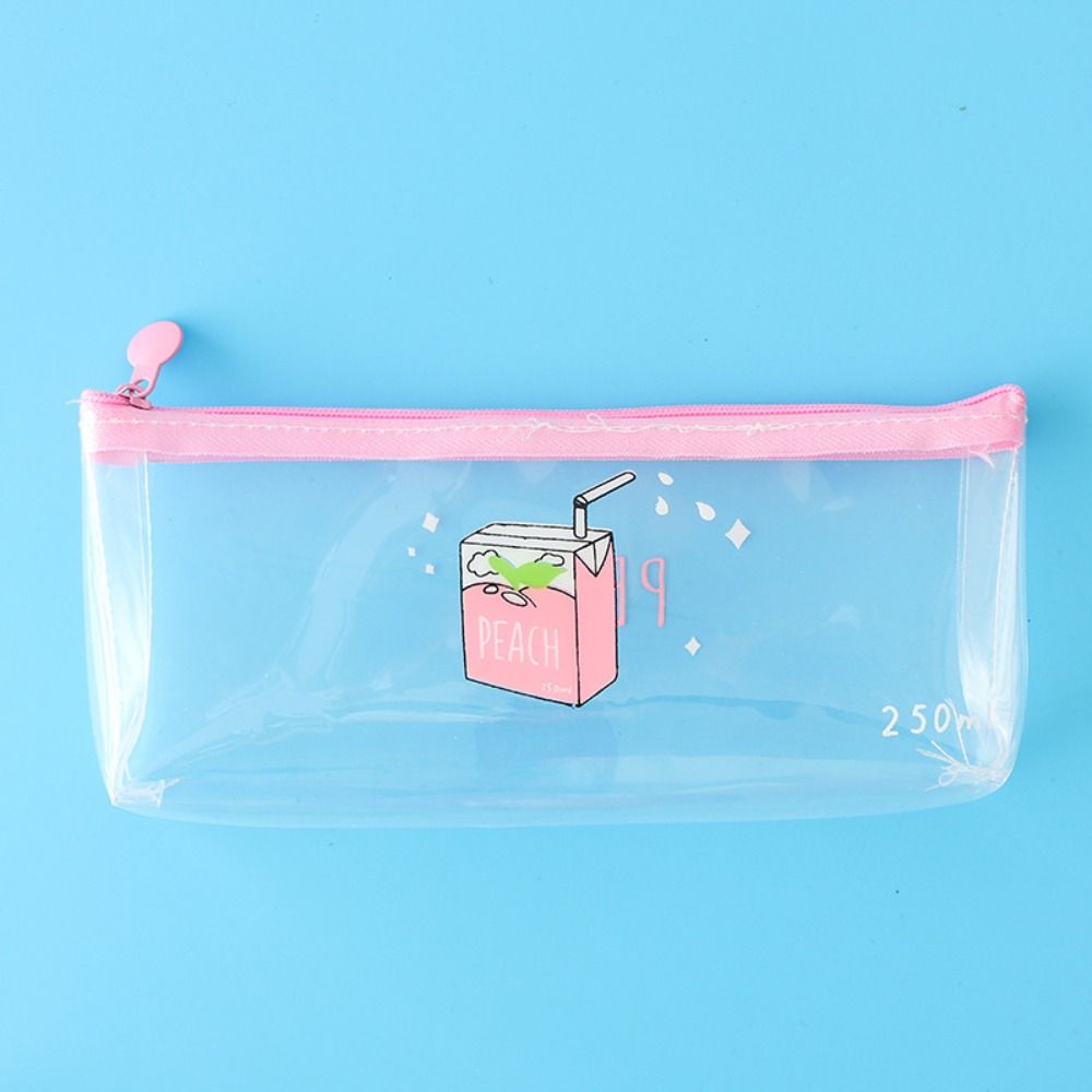 Waterproof Pencil Case Cute Stationery Storage Bag Durable Transparent Pencil Bag  School Supplies