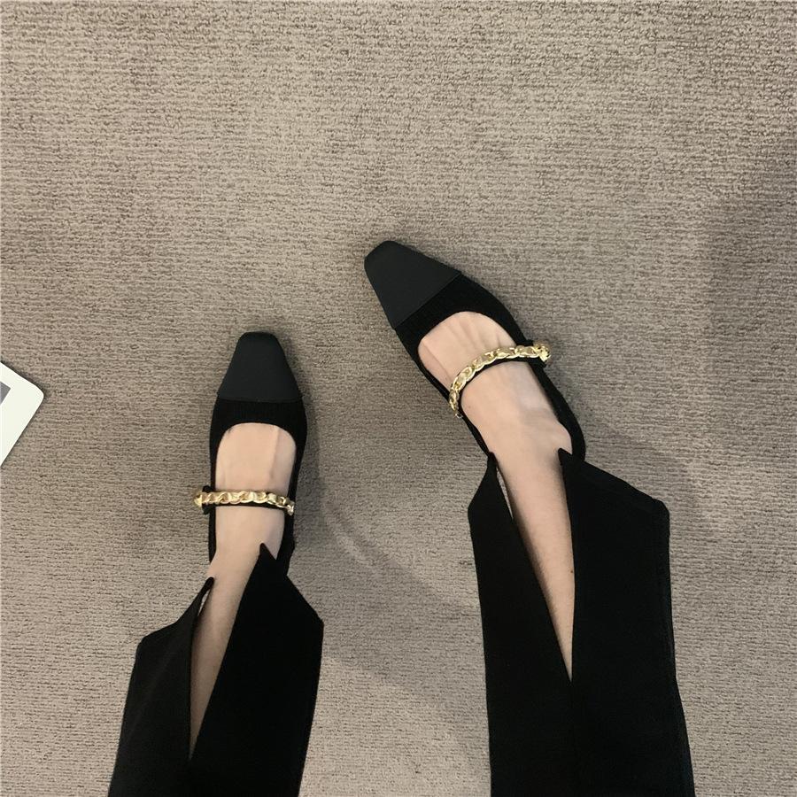 Francouzské večerní vysoké podpatky se sukní Boty Mary Jane Zima Jaro Malé Voňavé černé Single Boty Dámské Kožené Boty