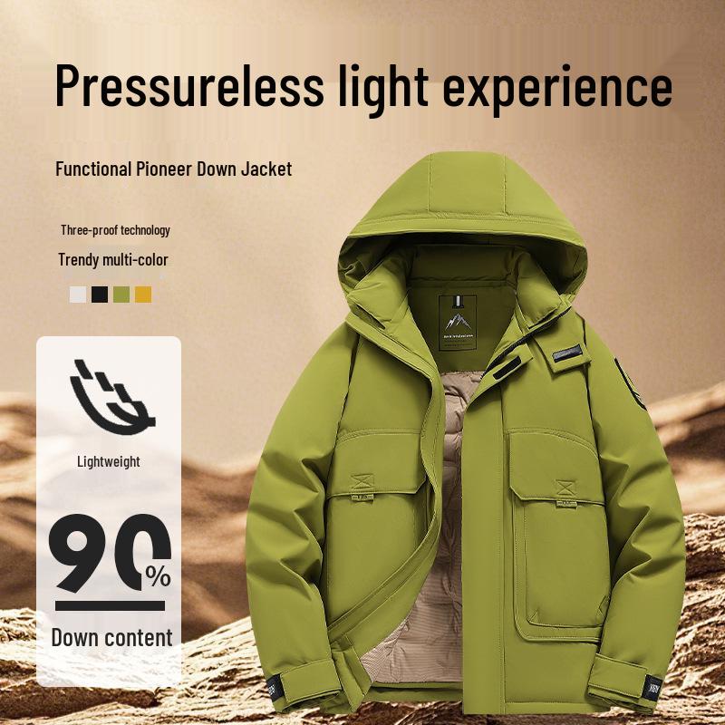 Men's High-End 90% White Duck Down Mountaineering Jacket, Customizable Autumn/Winter Couple's Outdoor Jacket with Company Logo, 2026 Collection