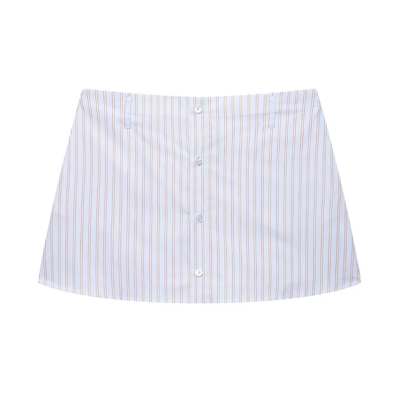 

TAOP&ZA Женская летняя рубашка из поплина и полосатые повседневные брюки-юбка Large