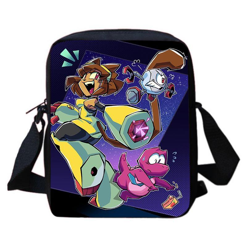 Kids Cartoon Crossbody Bag School Durable Oxford Fabric Shoulder With Fun Print Ages 6-12