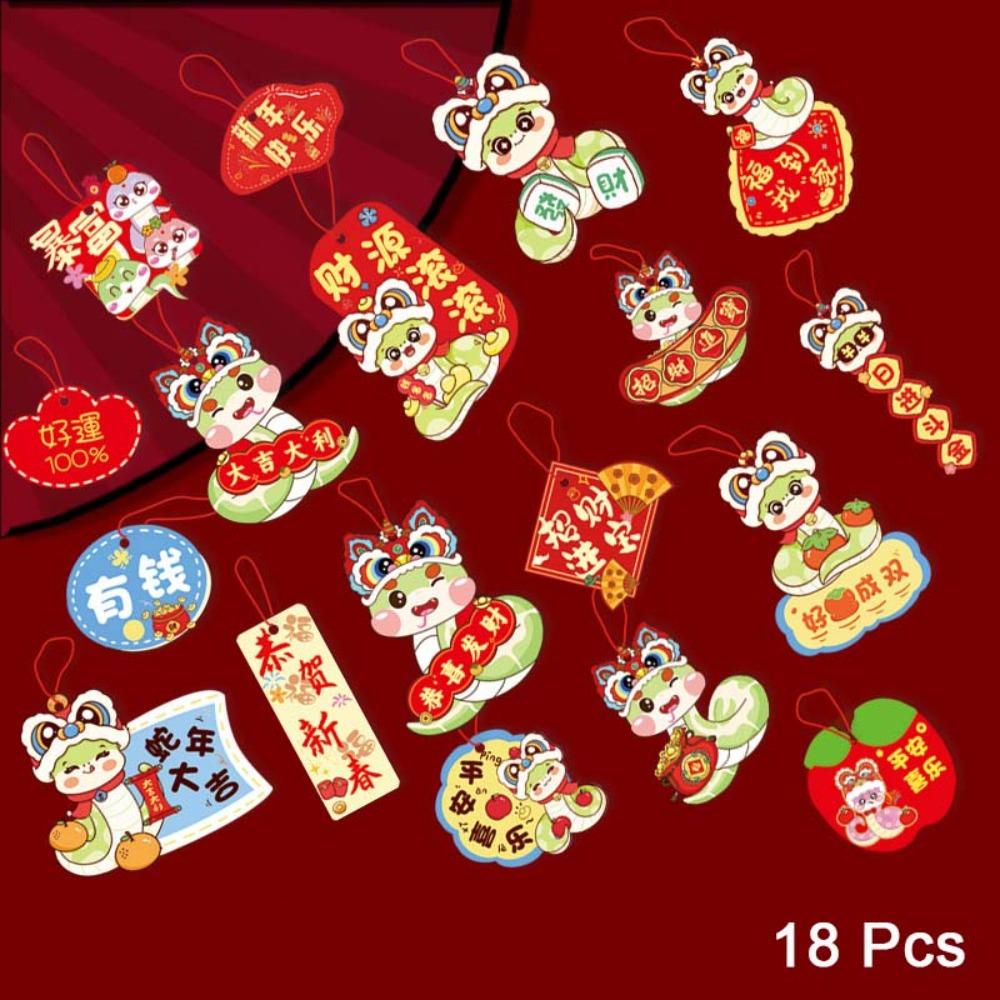 Red Hanging Pendant Tassel Greeting Cards Hanging Ornament Blessing Card Housewarming Potted Plant Decoration Chinese New Year