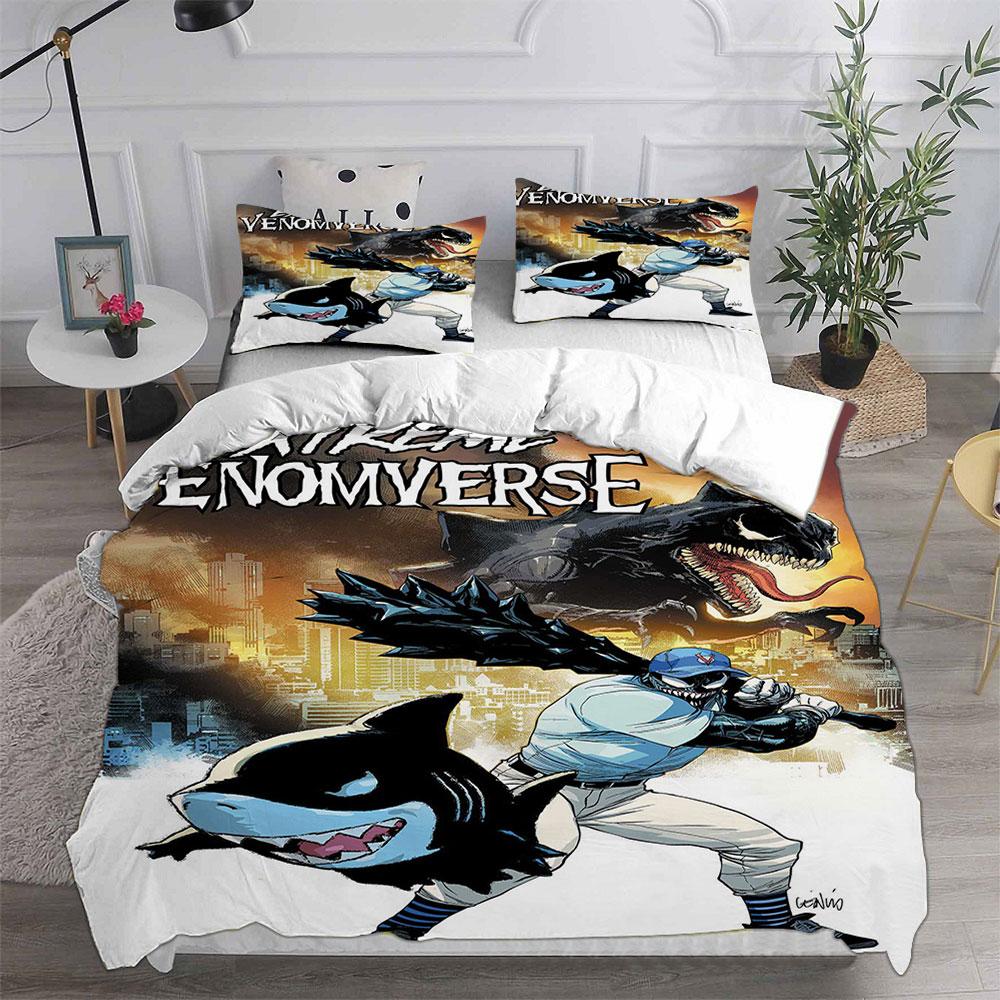 Jeff Shark Bedding Sets Quilt Bed Cover Comforter Duvet Cover Pillow Case 2-3 Pieces Sets Kids Adult Bedroom Decoration