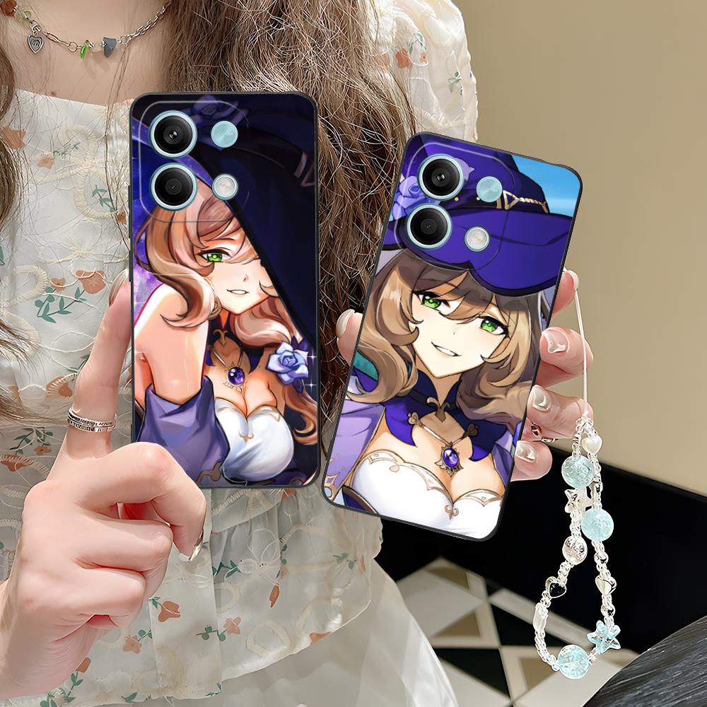 Game GI Lisa Mobile Phone Case for POCO F7 F6 F5 F4 F3 F2 Pro GT C75 C71 C65 C61 C40 Pro Ultra Colorful Printing Cover Luxury