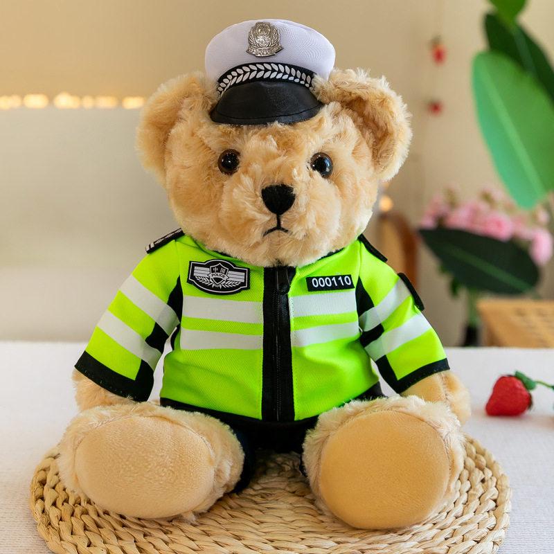 Firefighter Police Teddy Bear Plush Toy - Little Bear Cushion Wedding Gift