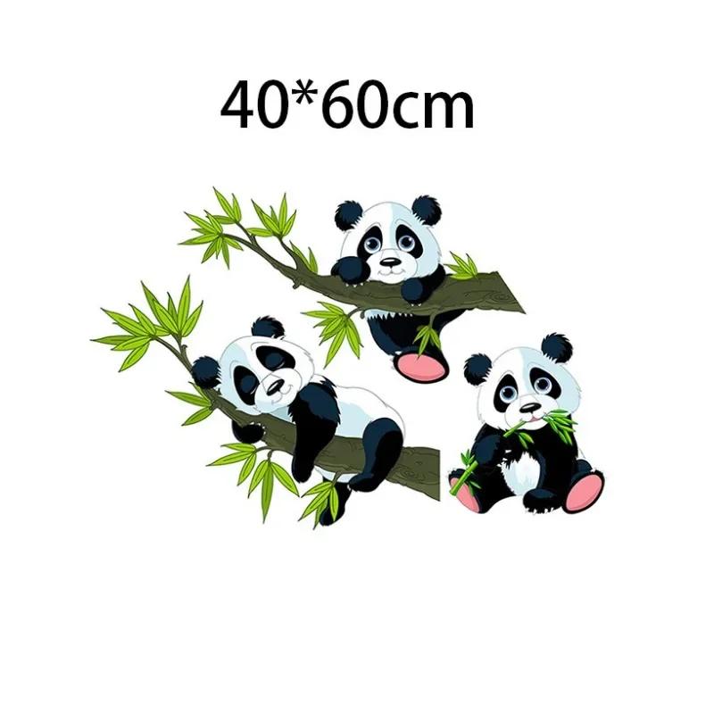 Nová 40x60cm Domácí Panda Bambusový List Barva Samolepka na Zeď Ložnice Pohovka Dekorace Prostoru Samolepka