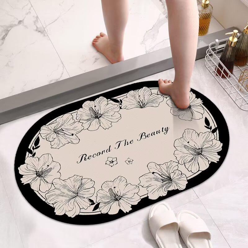 Bathroom Floor Mat Soft Diatom Mud Kitchen Floor Mat Toilet Floor Mat Quick Drying Bathroom Absorbent Floor Mat Toilet Floor Mat