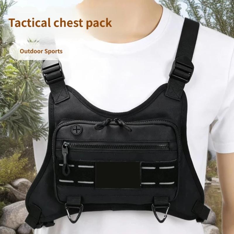 Waterproof Running Chest Pack with Adjustable Straps Durability Crossbody Slings Bag For Outdoor Sports Hiking Cycling