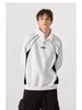 2025 Trendy Hong Kong Style Color Block Polo Shirt with Embroidery Lettering - Men's Retro Loose Hoodie
