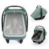 Infant Car Seat Cover Solid Color Canopy 360 Degree Protections Double Layer Window Design for Outdoor Comfort