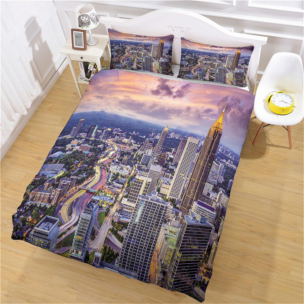 

Вид на город с высокими зданиями 3D комплекты постельного белья изысканные принадлежности пододеяльник кровать одеяло комплект постельного белья роскошный подарок на день рождения W90xL190cm