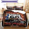 3 pezzi U.S.. Route 66(1) set biancheria da letto con fantasia set copripiumino include copripiumino e federe, decorazione perfetta per la camera da letto per tutte le stagioni e regalo