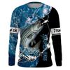 Men's Long Sleeve T-shirt 3d Fishing Print Graphic T Shirts Men Women Fashion Tops Tees Men's Clothing Outdoors Sportwear Tops