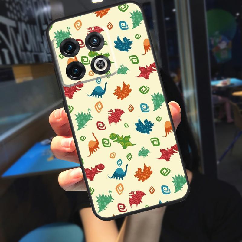 Skeleton Dinosaur Pattern Funda For OnePlus 10T 8T 9RT 12 13 13R 11 9 10 Pro OnePlus Nord 4 CE 2 3 Lite N20 N30 Case