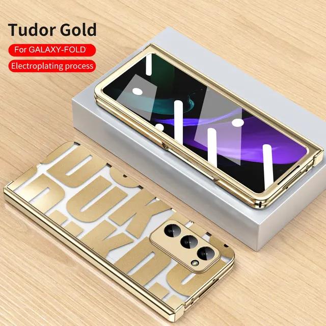 

Прозорий фліп-чохол із покриттям для Samsung Galaxy Z Fold 6 5 4 3 2 5G W23 Fold4 Протиударна плівка для переднього скла Full Protect Cover Z FOLD 6 золотий