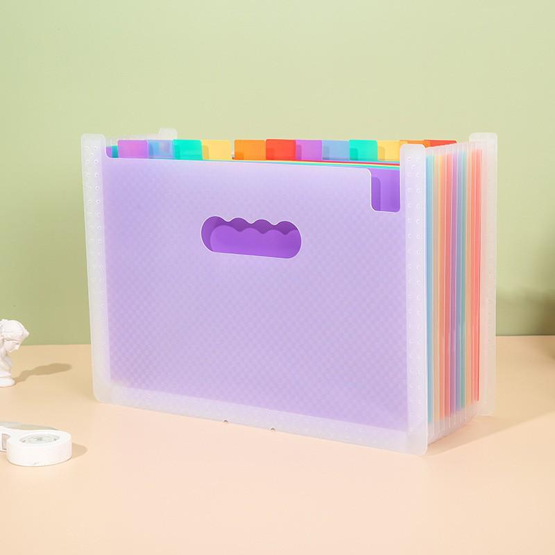 Desktop Stand-up Accordion Folder with 13/25 Pockets - Student Exam Paper Organizer