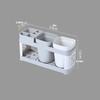 Mundspülbecher Zahnbürsten Zahnpasta Halter Badezimmer Organizer Set Unabhängige Aufbewahrung Heimdekor Badezimmer Wasserdicht Drainagefunktion