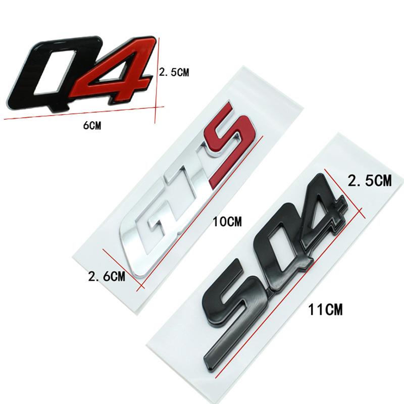 Auto 3D ABS Q4 SQ4 GTS Buchstaben Logo Stamm Abzeichen Emblem Aufkleber Aufkleber Für Maserati Ghibli Quattroporte Levante Gransport