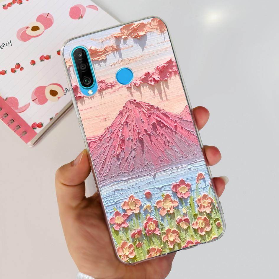 For Huawei P30 Lite Case MAR-LX1M MAR-L21A MAR-LX1A Cute Astronaut Cover Clear Silicone Bumper For Huawei P30 Pro Lite P 30 Capa