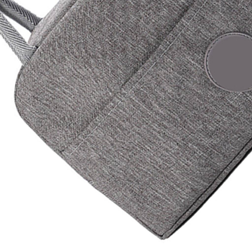 Womens Lunch Box Large Capacity Oxford Fabric Thick Cotton Core Insulated Lunch Bag for Office School Camping Gray