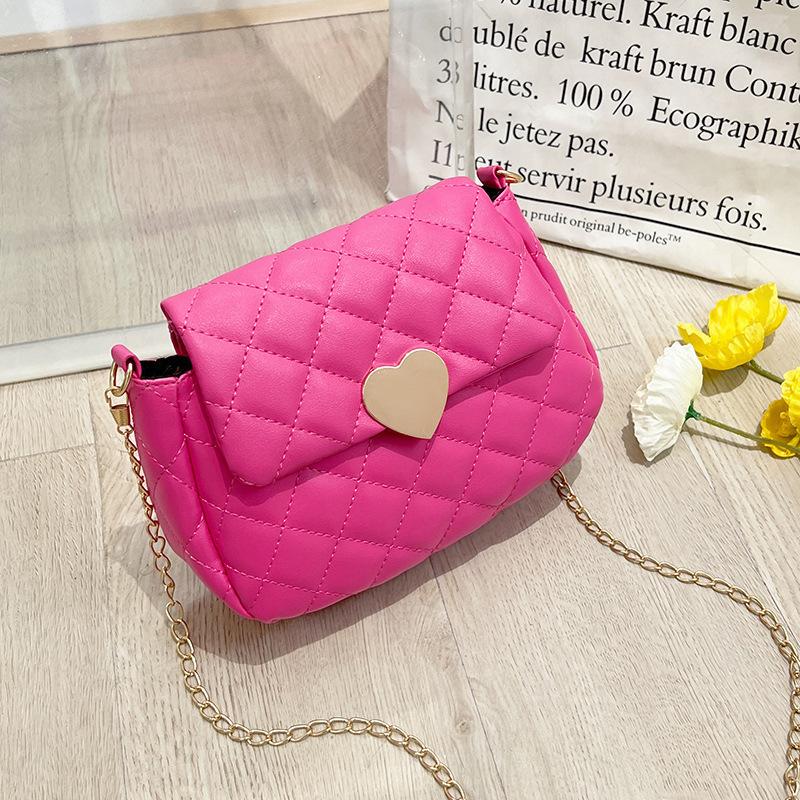 Women's Bag New Versatile Chain Crossbody Mini Bag Light Luxury Saddle Embroidered Rhombus Small Square Bag