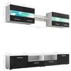 VidaXL Ensemble Mural pour TV avec Lumières LED 5 pcs, Armoire de Télévision avec Étagère, Meuble Télé de Salon Intérieur, 246028