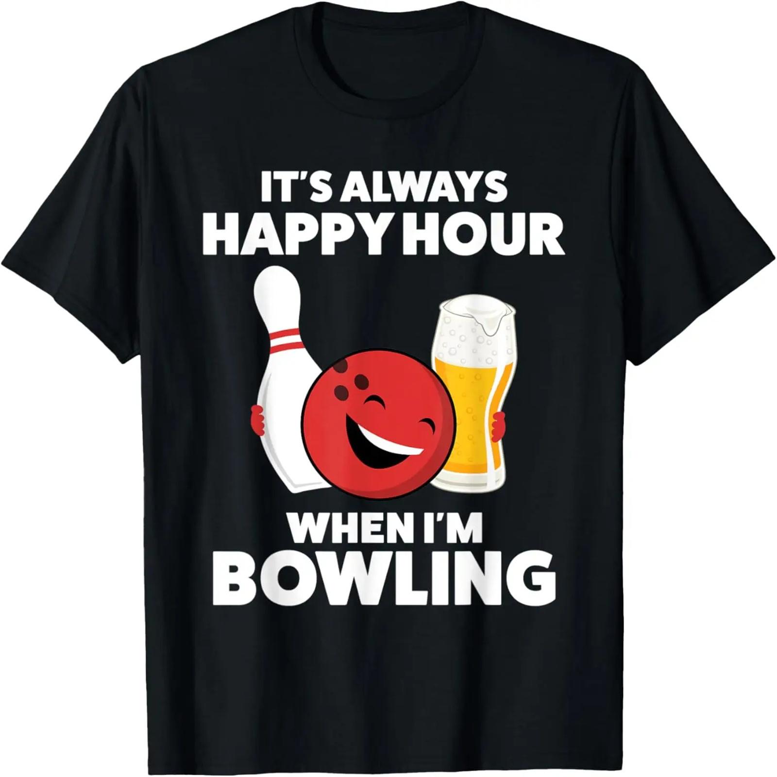 

Bowling And Beer Shirt For Men Or Dad Happy Hour XXXXXL чёрный