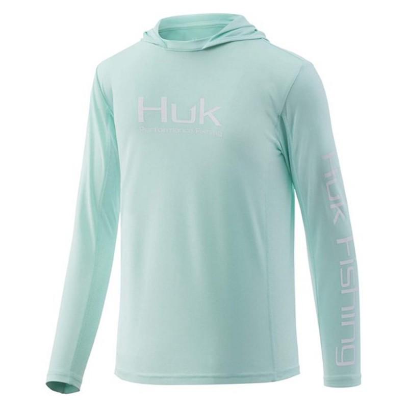 Men s Fishing Clothes HUK Long-sleeved Hooded UPF50 Sun Protection UV Breathable Quick-drying XXS