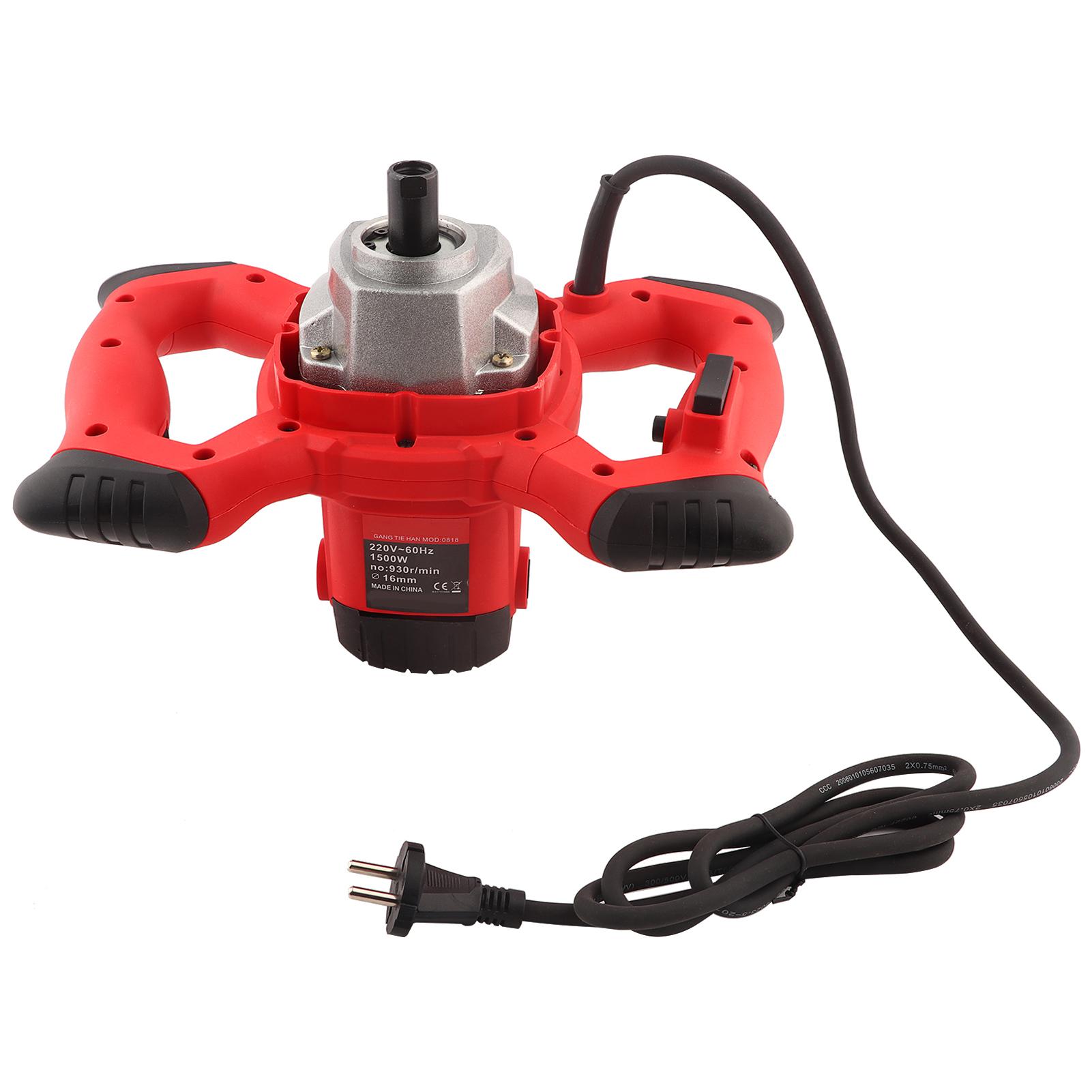 

1 шт. Красный 1500 Вт Ручной 6-скоростной Электрический Миксер для Перемешивания Раствора Краски Цемента Затирки AC белый