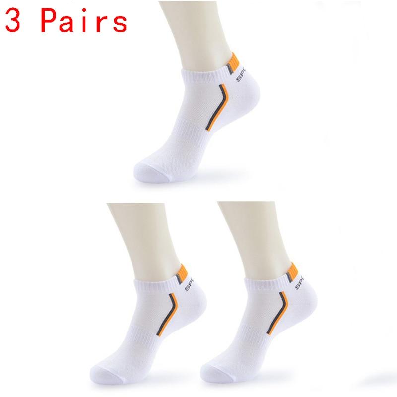 3 Pairs Mens Mesh Breathable Sports Socks Shallow Mouth Spring and Summer Short Tube Socks White Simple Classic Sock