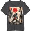Samurai Bigfoot Japanese Vintage Graphic Ukiyo-e Art Funny T-Shirt