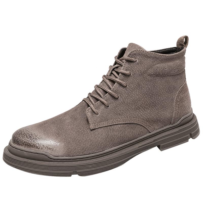 Fashion Winter Men's Ankle Boots Classic Business Leather Boots Men's Casual Short Boots Lace Up Fashion High Top Shoes Free Delivery