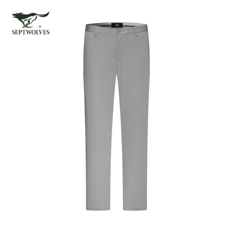 SEPTWOLVES Men's Mulberry Silk Casual Straight-Leg Pants
