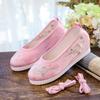Women's Hanfu Embroidered Round Toe Cloth Shoes for Spring/Autumn - Ancient Style Dance & Stage Play Footwear