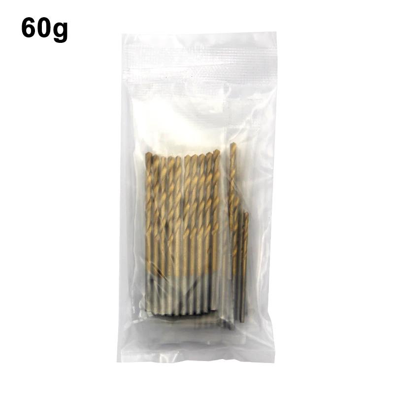 50Pcs Titanium Plated Twist Drill Set 1-3mm Small Drill Bit Electric Drill Tool DIY Woodworking Hole Opener Drill Bit Cutter