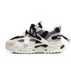 Spring and summer new mesh breathable dad shoes non-slip soft sole inner height increase thick sole high top casual sports shoes